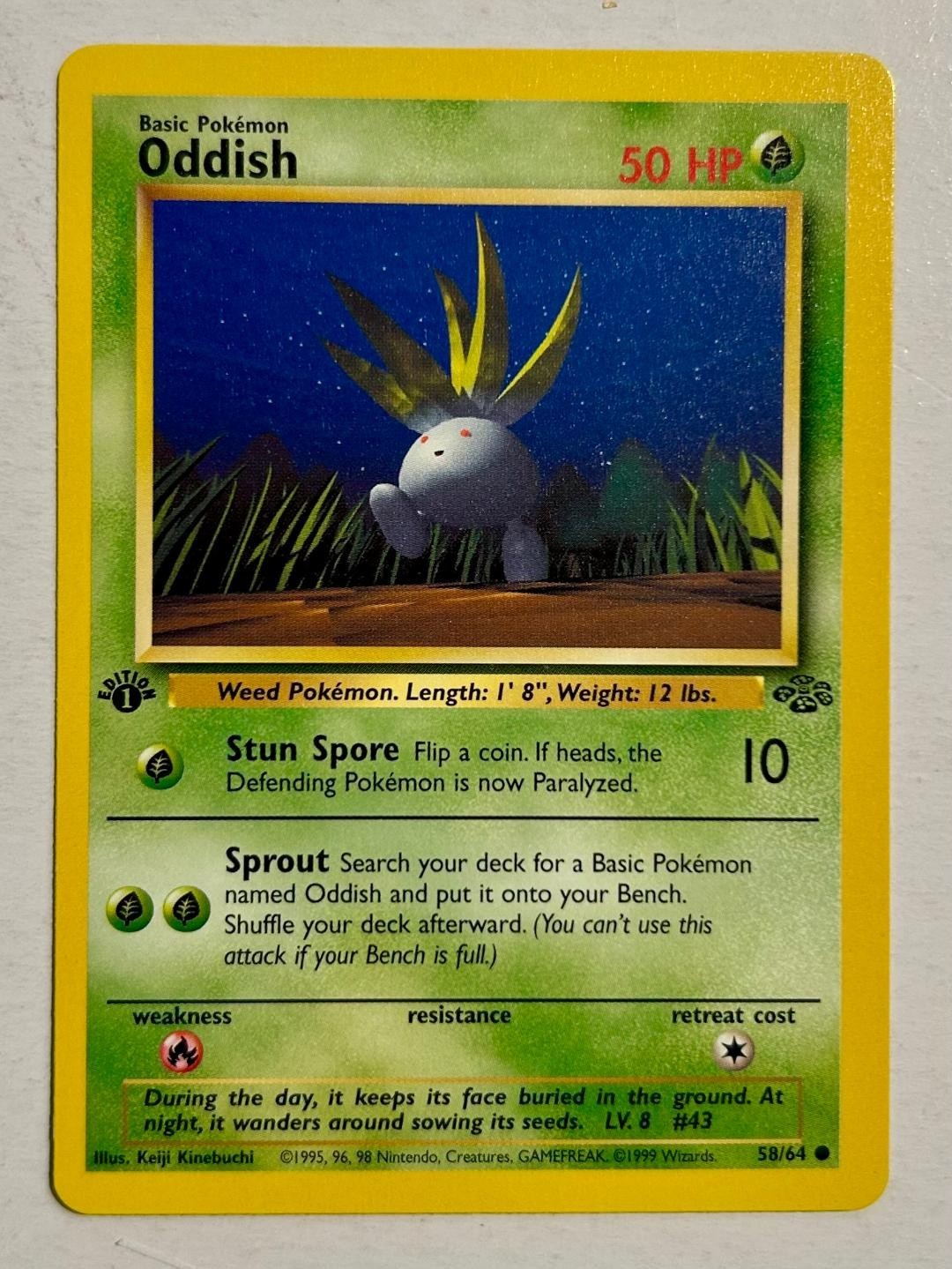 1st edition Oddish 58/64 Jungle Regular NM NP