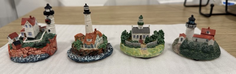 4 Vintage Cape Shore Lighthouse Minis See Description For Details