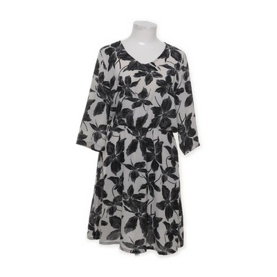 Ichi, Kleid, Größe: M, 20101581, Weiß/Schwarz/Mehrfarbig, Blumen, Damen #P7I