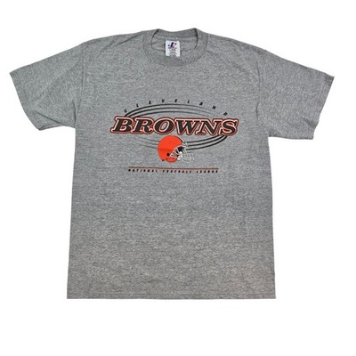 Cleveland Browns Logo Athletic NFL Gray T-Shirt Large Cotton Blend READ