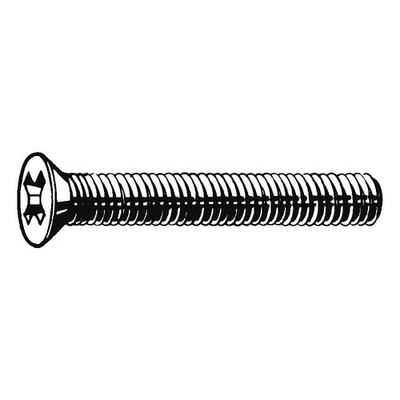 GRAINGER APPROVED U24670.016.0025 MS,#8-32,Zinc Plated,1/4''L,100PK 1MU78