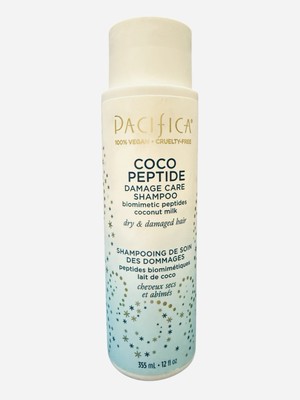 Pacifica Coco Peptide Damage Care  Shampoo 12 oz Biometric Peptides Coconut Milk