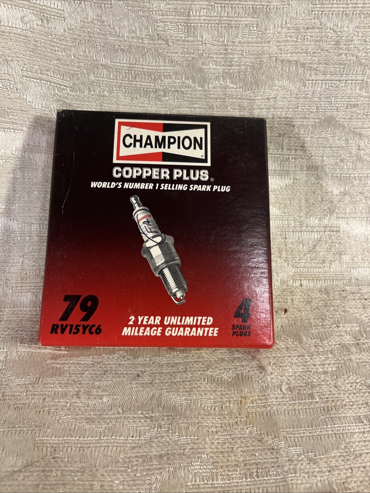 NOS #79 New Champion RV15YC6 Spark Plug - Set Of 4 -- 9606