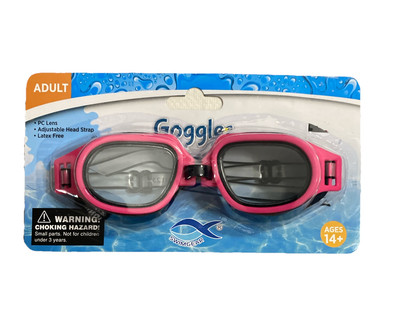 Adult Pink Swim Googles Ages 14+