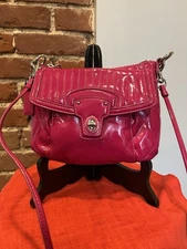 Coach Poppy Pink Patent Mini Crossbody – Quilted Y2K – Bag Purse. W/Tags. As Is