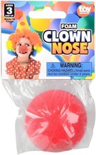 Clip-On Foam Clown Nose - Use It For Dress Up - Halloween - Cosplay