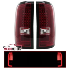 Red Tail Lights Fits 2014-2018 GMC Sierra 1500 2500 3500 LED Bar Brake Lamp L+R