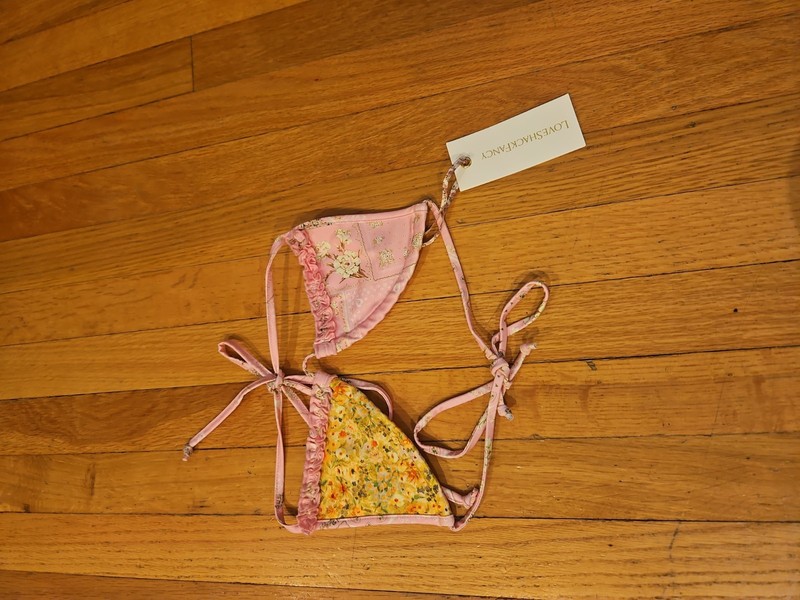 NWT Love Shack Fancy bikini top size 7-8 Y 