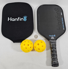 Pickleball Paddle 3K Raw Carbon Fiber Surface CFS USAPA Approved 5.5" Handle