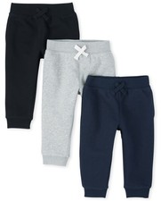 The Children's Place baby boys And Toddler Active Fleece Jogger Pants, Black/...