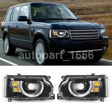 Pair Defender Style Head Light Assembly For Range Rover Vogue L322 2010-2012