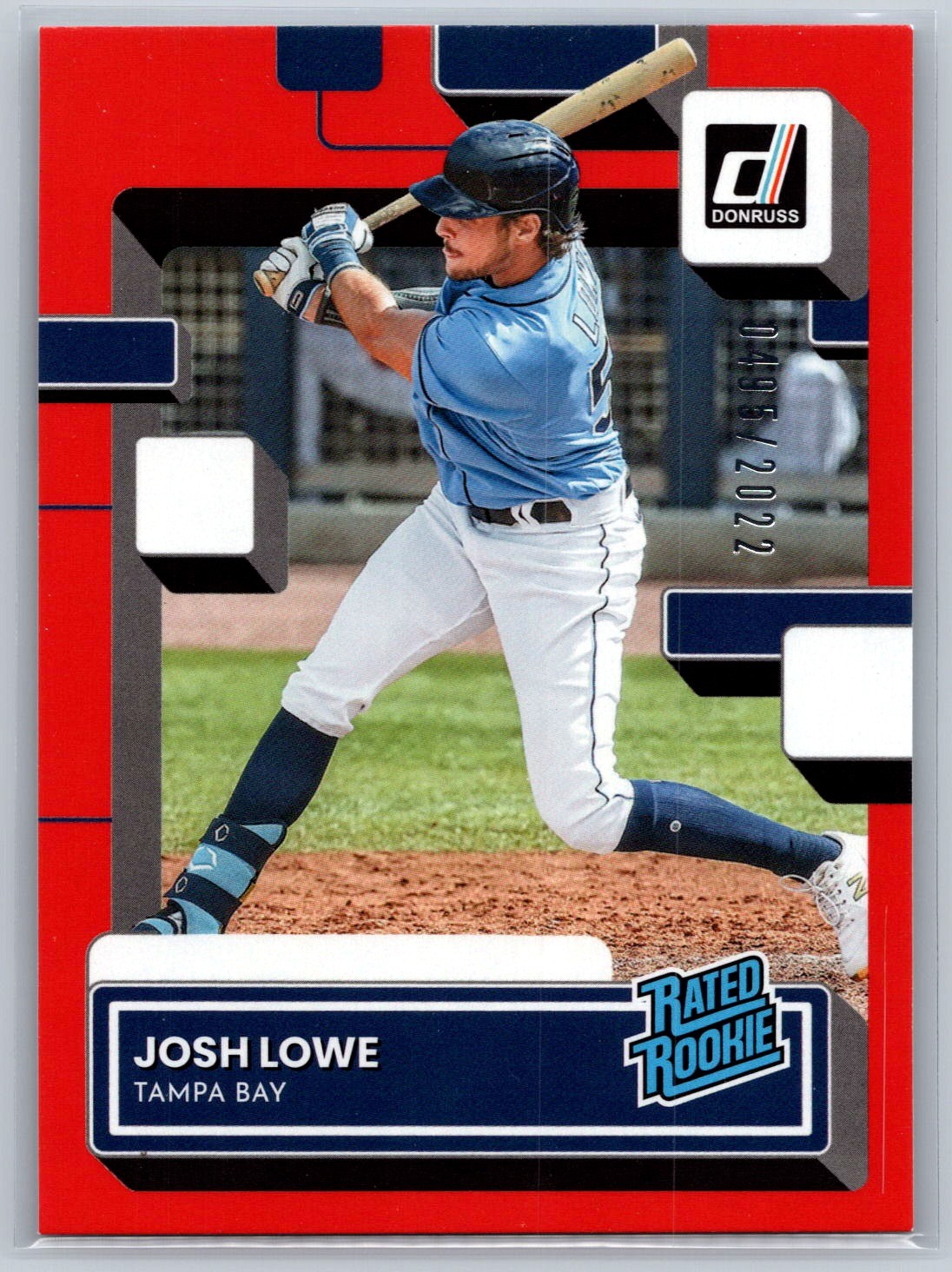 Josh Lowe 2022 Donruss #55 Rated Rookie Red /2022