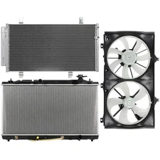 Electric Radiator Condenser Cooling Fan Kit For 2007-2011 Toyota Camry 3.5L V6