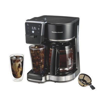 Hamilton Beach 2-Way 12 Cup Programmable Drip Hot and Iced Coffee Maker  Sing...