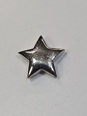 Trifari Lapel Pin Silver Color 5 Point Star Small Size 