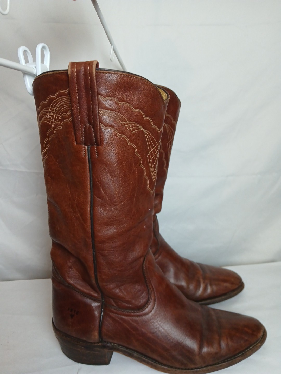 Frye Men's Size 10M Western Cowboy Boots Brown Si… - image 5