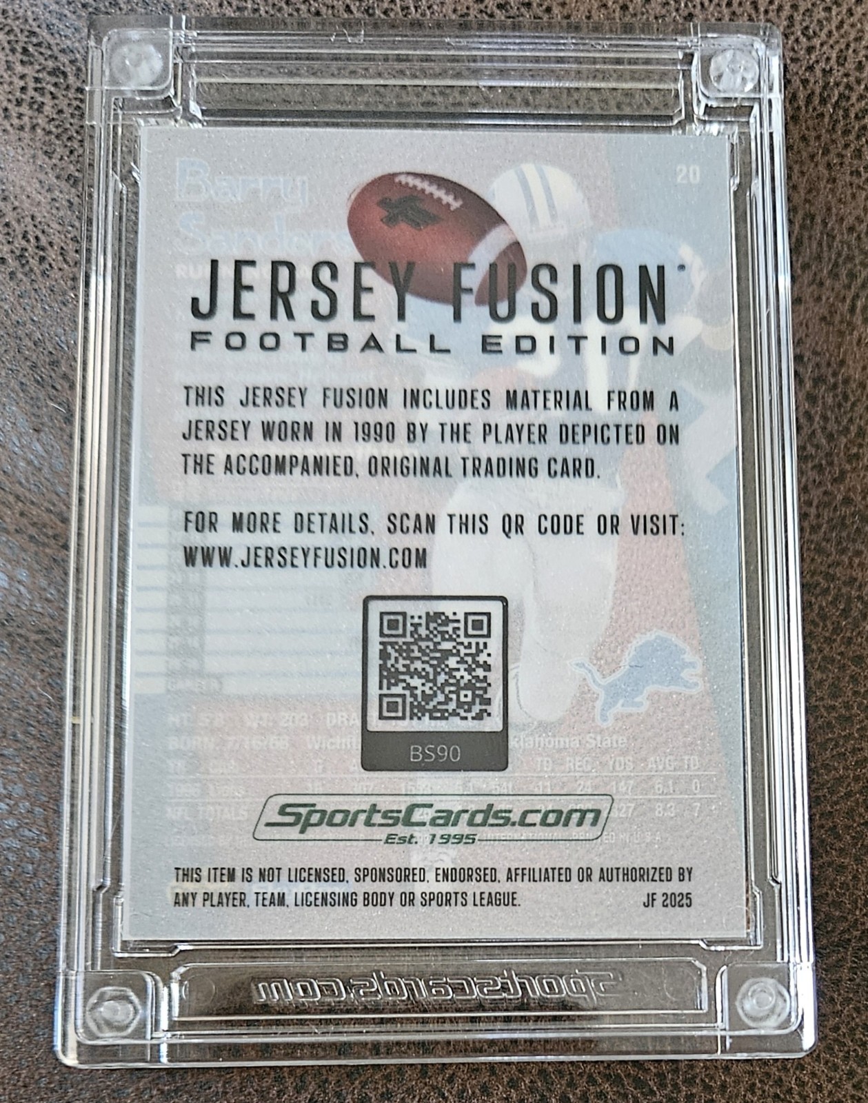 Barry Sanders 2025 Jersey Fusion SSP 1990 Game Worn Triple Tag Patch /5 Lions 🔥 view 2