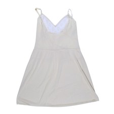 Vintage Vanity Fair slip underdress nude beige sz 34 L 60s 70s lace nylon