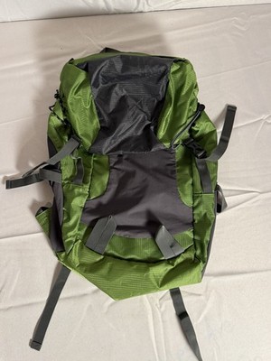 Green Nylon Hiking Camping Backpack 