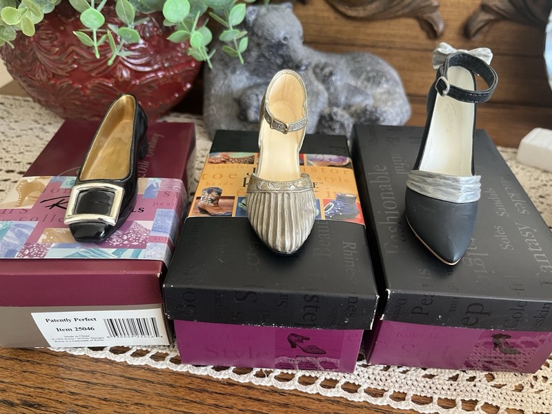 Vintage Just The Right Shoes by Raine - Lot of 3 Collectible Shoes With Boxes