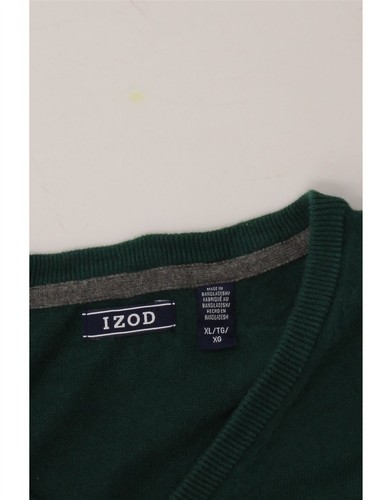IZOD Mens Vest Tank Top XL Green Cotton BA06 - Picture 3 of 3
