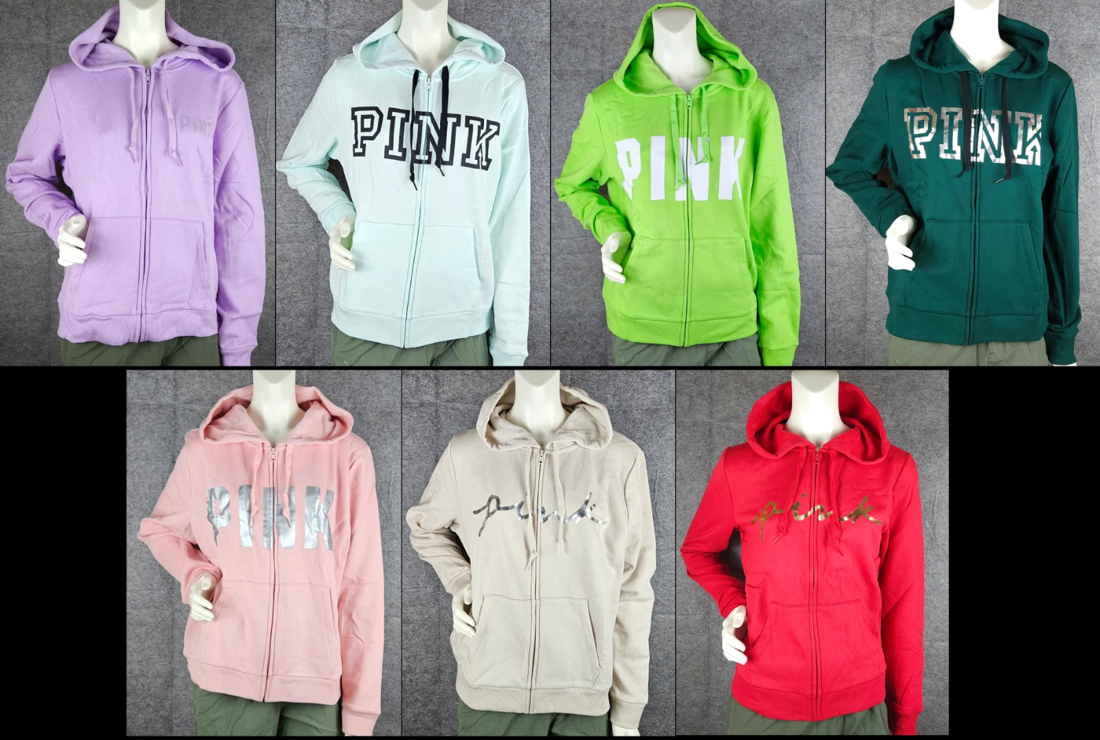 Victoria's Secret PINK PERFECT FULL-ZIP Classic Script Logo Hoodie Many Colors!
Opens in a new windo