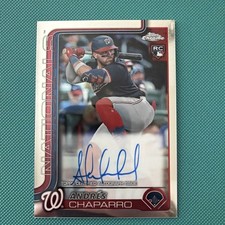 2025 Topps Chrome Andres Chaparro Auto RC #RA-AC Nationals Rookie