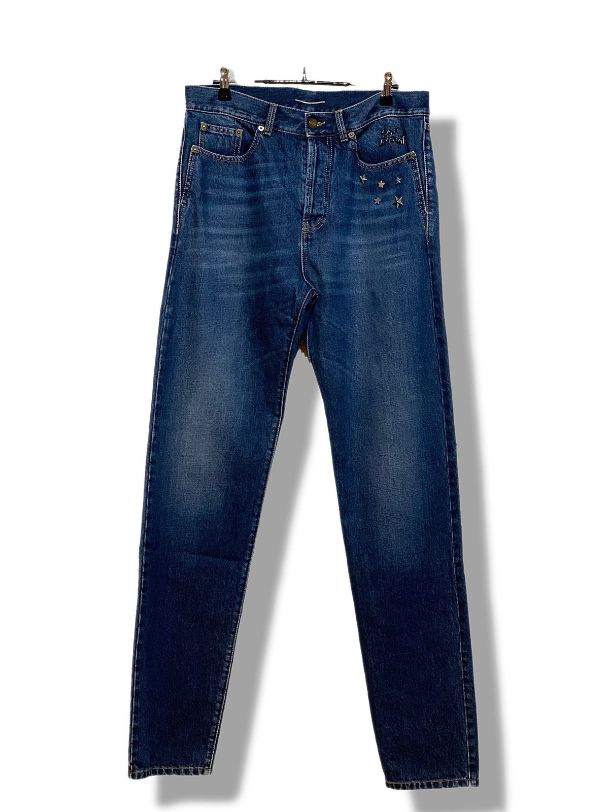 Jeans uomo Saint Laurent dritto con borchie 19250660
