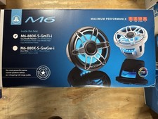 JL Audio M6-880X-S-GmTi-i Marine Speakers RGB LED Waterproof 125W 8.8" Gray