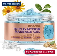Triple Action Massage Gel 3.38 fl oz - Cooling Muscle Rub Cream Non-Greasy