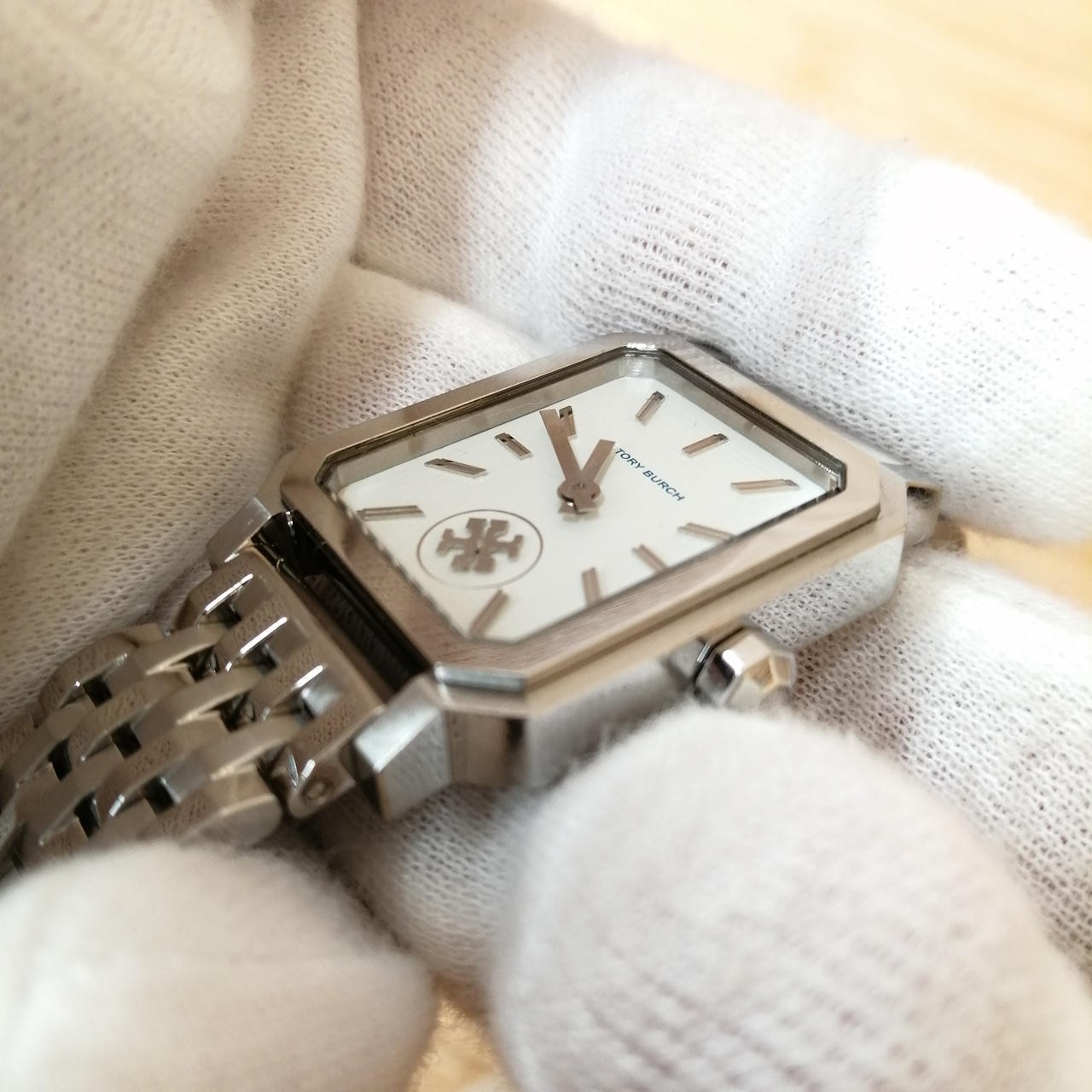 Tory Burch TBW1510 Quartz Mens Watch 40mm Silver Used thumbnail 6