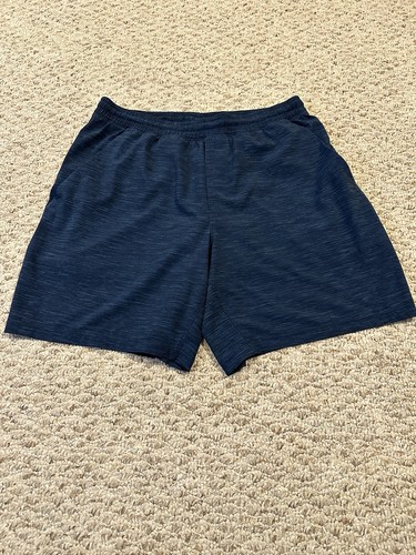 Lululemon Pace Breaker Navy Blue Mens Large Shorts 7" Inseam Running
