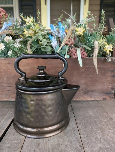 Vintage McCoy Pottery Bronze Tea Pot/Kettle 9" Cookie Jar