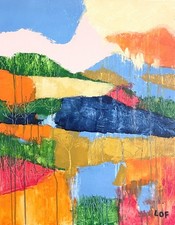 Alan Lofsness - Contemporary Art - Landscape   18 X 24 In.  Acrylic Painting