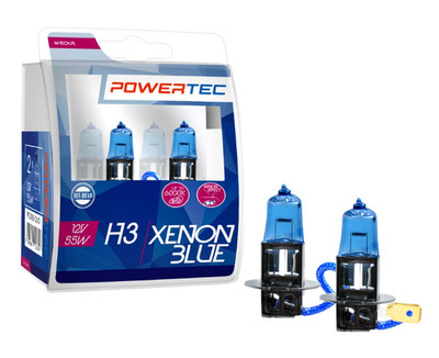 Powertec Xenon Blue H3 12V 55W DUO Glühlampe - M-TECH PTZXB3-DUO