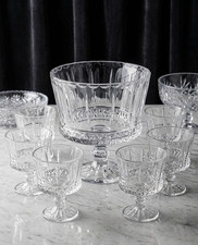 Servizio Macedonia/Dolce 7 Pezzi - Cristallo lavorato pesante BUDER - Nuovo