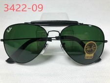 Ray Ban Aviator RB3422 Sunglasses 58mm Green Lens/Black Frame