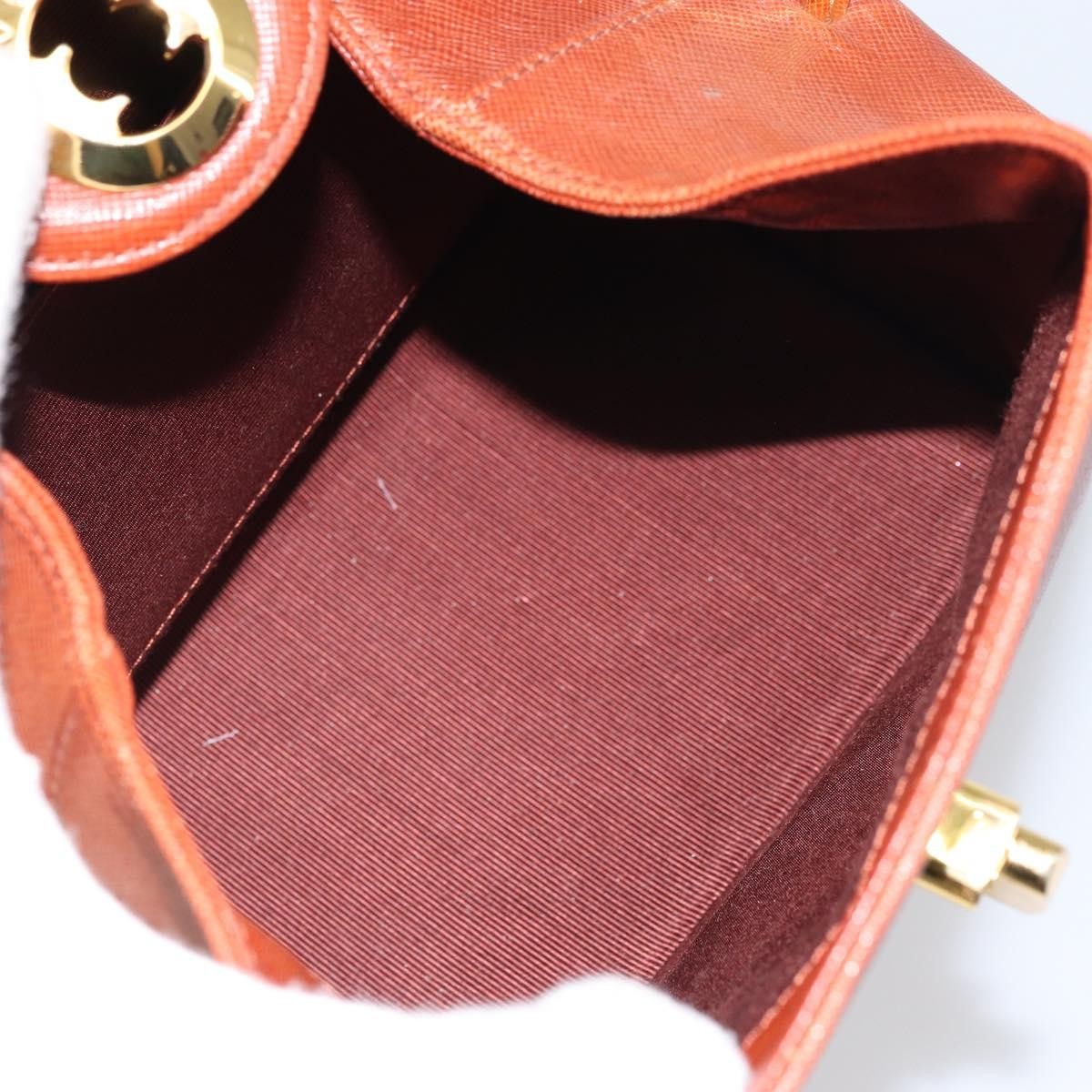 GIVENCHY Hand Bag Leather Brown Gold Auth 159082 — image 16