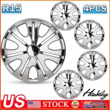 15 Inch Chrome Wheel Covers Snap On Full Hub Caps Fit R15 Tiresteel Rim