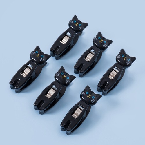 6Pcs Cat Shaped Bag Clips, Paper Clamp, Chip Food Storage Bag Seal Clamp