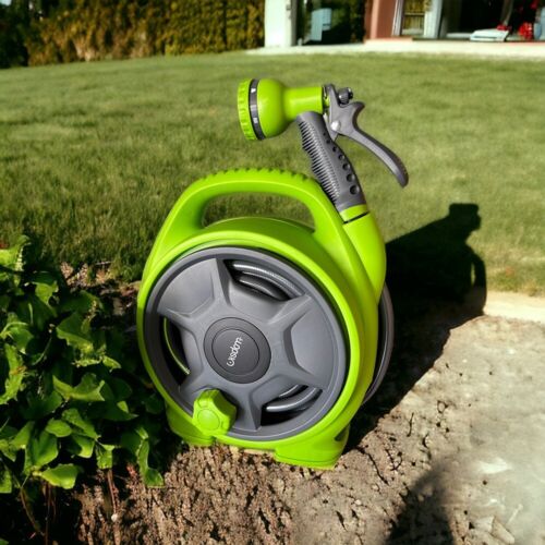 Tubo da giardino Pompa Acqua irrigazione 10 mt Avvolgitubo e pistola regolabile - Foto 7 di 7