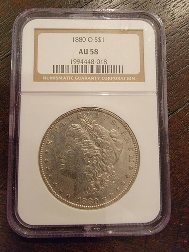 1880-O Morgan Silver Dollar  NGC AU58 $1