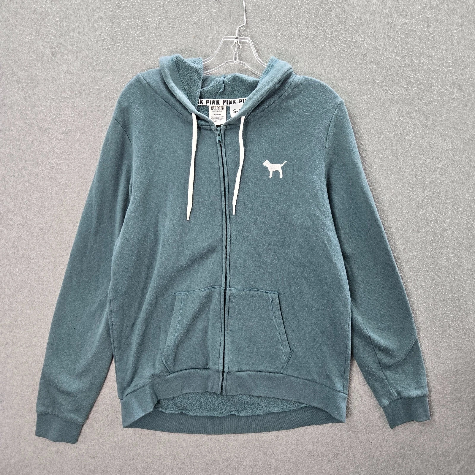 victoria-secret-vs pink logo full zip hoodie