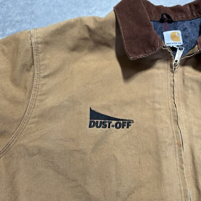 Vintage Carhartt J97 BRN Detroit Canvas Work Jacket Brown USA Size