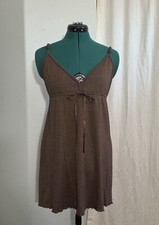 Express Brown With Purple cami dress with an adjustable bow Size Medium