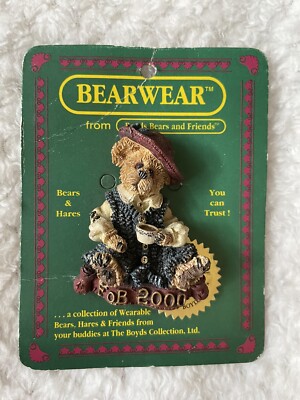   Boyds Bears & Friends Bearware FOB  Brooch Pin 02000-11 New FOB 2000