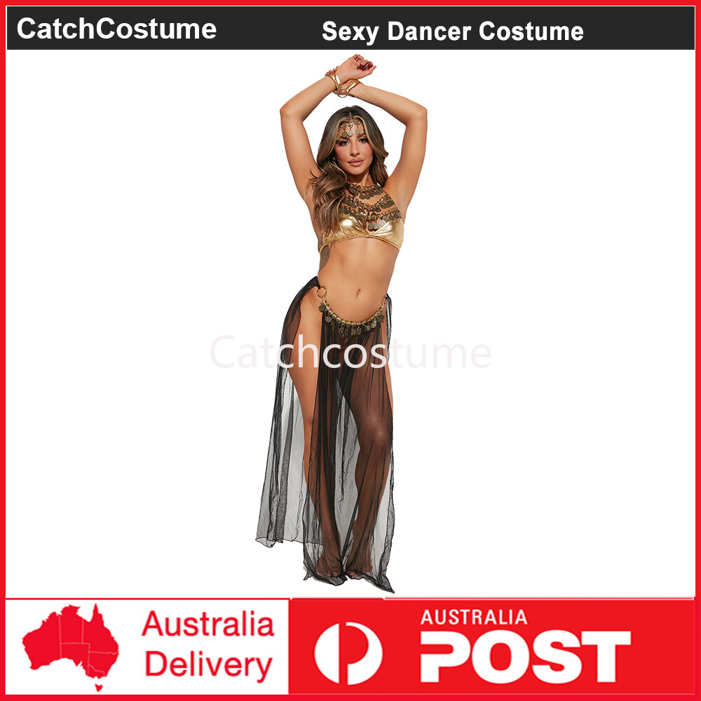 Adult Egyptian Cleopatra Dancer Dress Arabian Sexy Belly Dance Costume  Nightgown