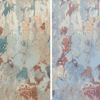 Antonio Barcelona Metropolitan Stories grau oder blau industrielle Vinyltapete