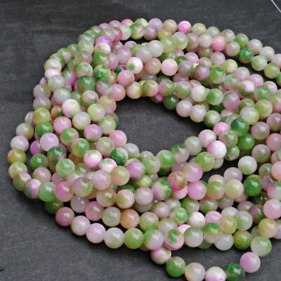 NELLYS Jade pink grün Strang Perlen 4-10mm Strang Perlen Edelsteine
