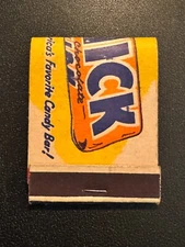 MATCHBOOK - OLD NICK CANDY BAR - AMERICA'S FAVORITE CANDY BAR - UNSTRUCK BEAUTY!